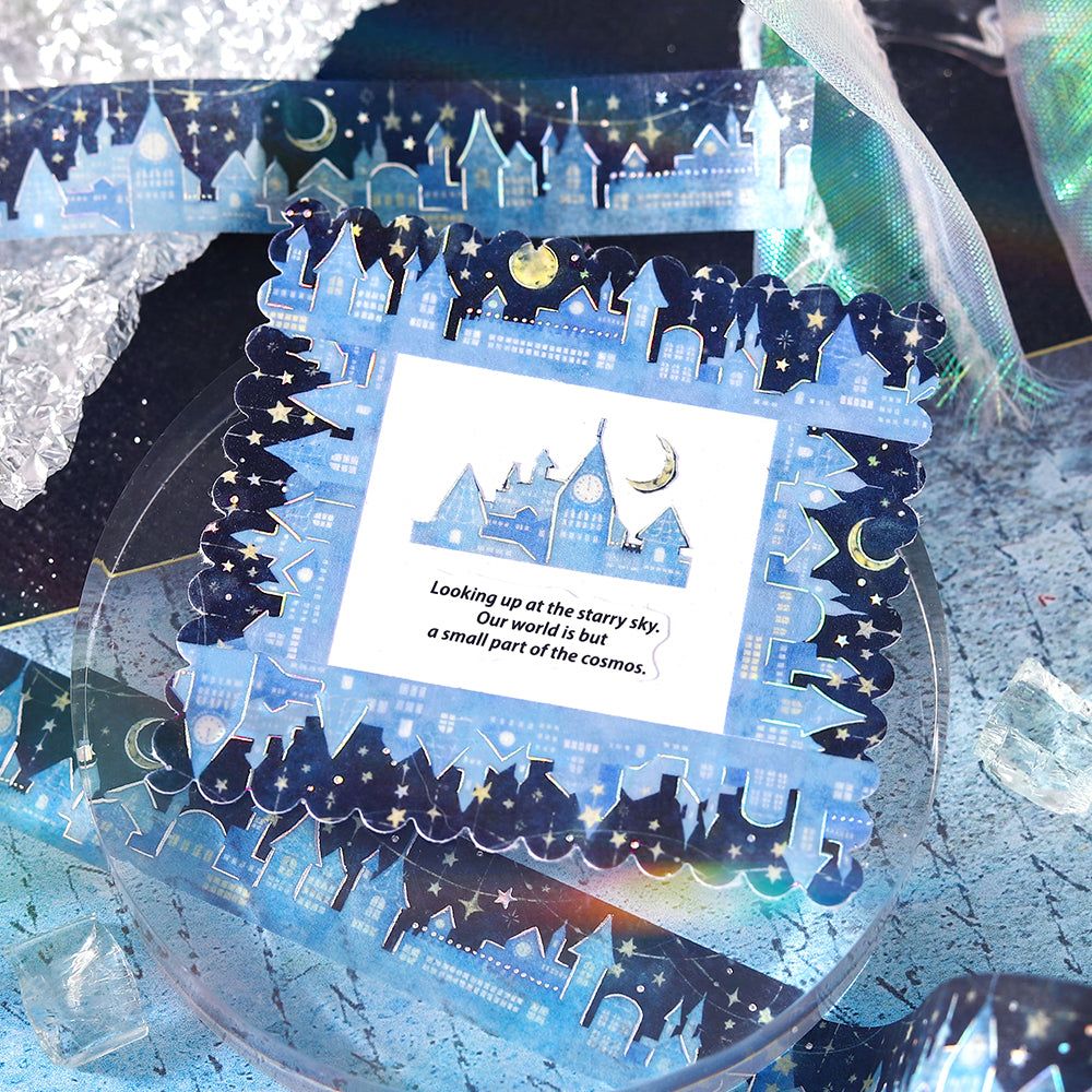 BGM Foil Stamping Masking Tape — Starlit Town — with packaging