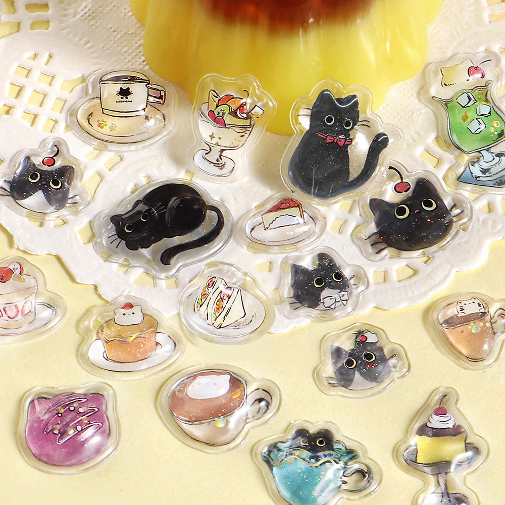 BGM Kyururun Seal — Black Cat Cafe — applied in a journal