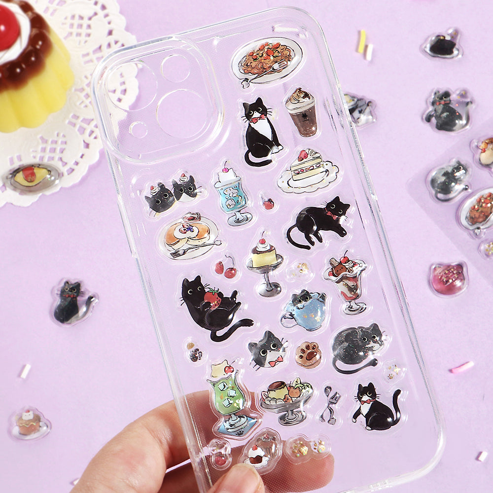 BGM Kyururun Seal — Black Cat Cafe — with packaging