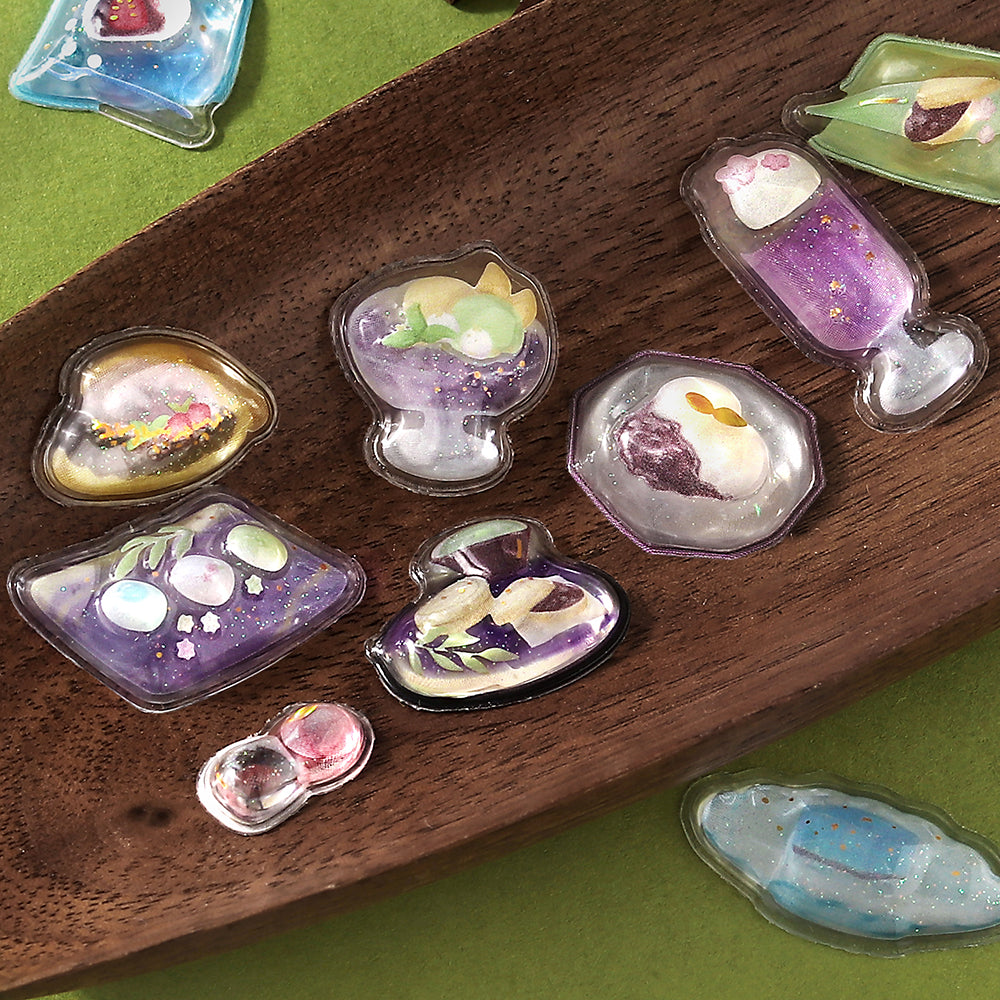 BGM Kyururun Seal — Café à la Mode Miyabi — applied in a journal