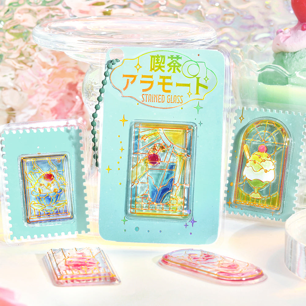BGM Kyururun Seal — Café à la Mode Stained Glass vol.2 — with packaging
