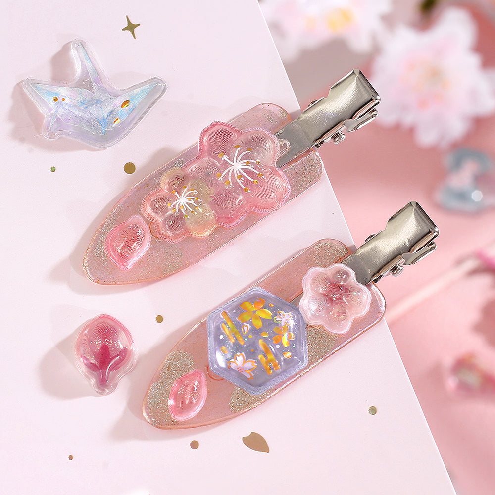BGM Kyururun Seal — Cherry Blossoms — flat lay