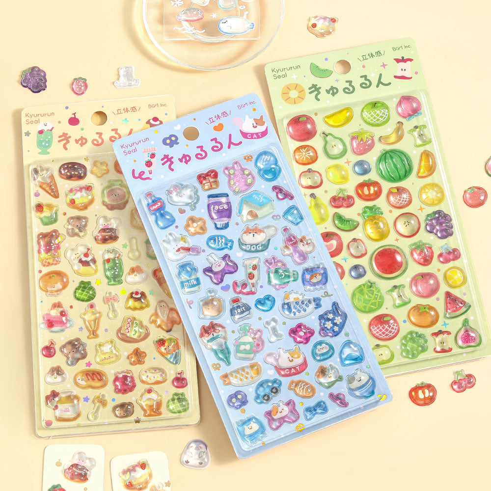 BGM Kyururun Seal — Fruits — close-up