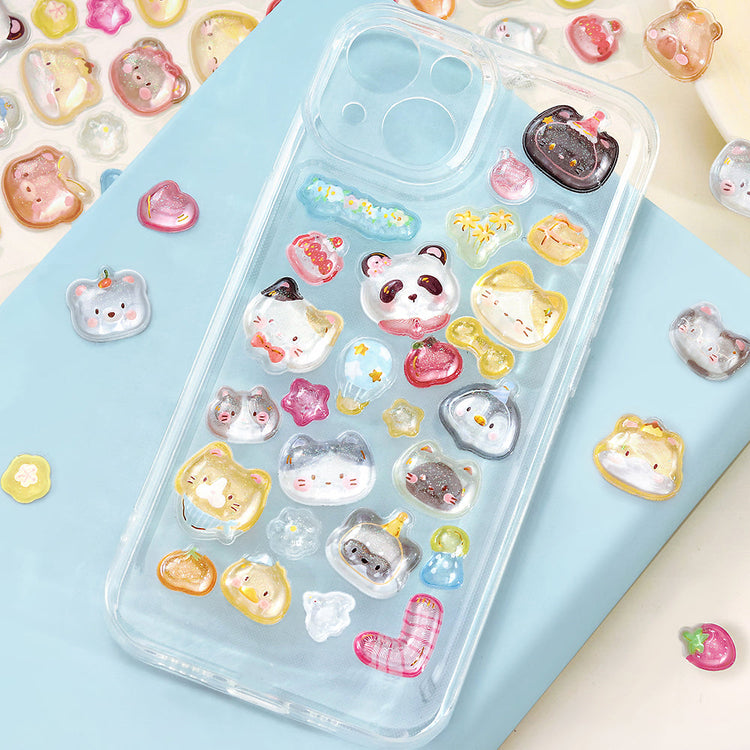 BGM Kyururun Seal — Relaxed Animals — applied in a journal