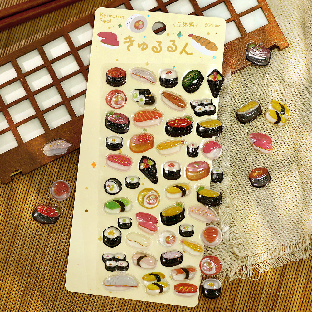 BGM Kyururun Seal — Sushi — sticker detail