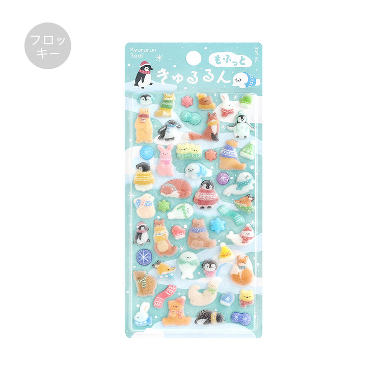 BGM Kyururun Seat Seal: Fluffy Winter Animals