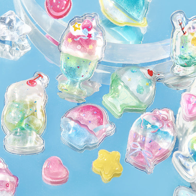 BGM Kyururun Seat Seal — Summer Sweet — applied in a journal