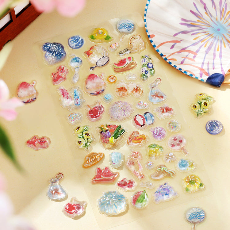 BGM Kyururun Seat Seal — Summer Tradition — with packaging