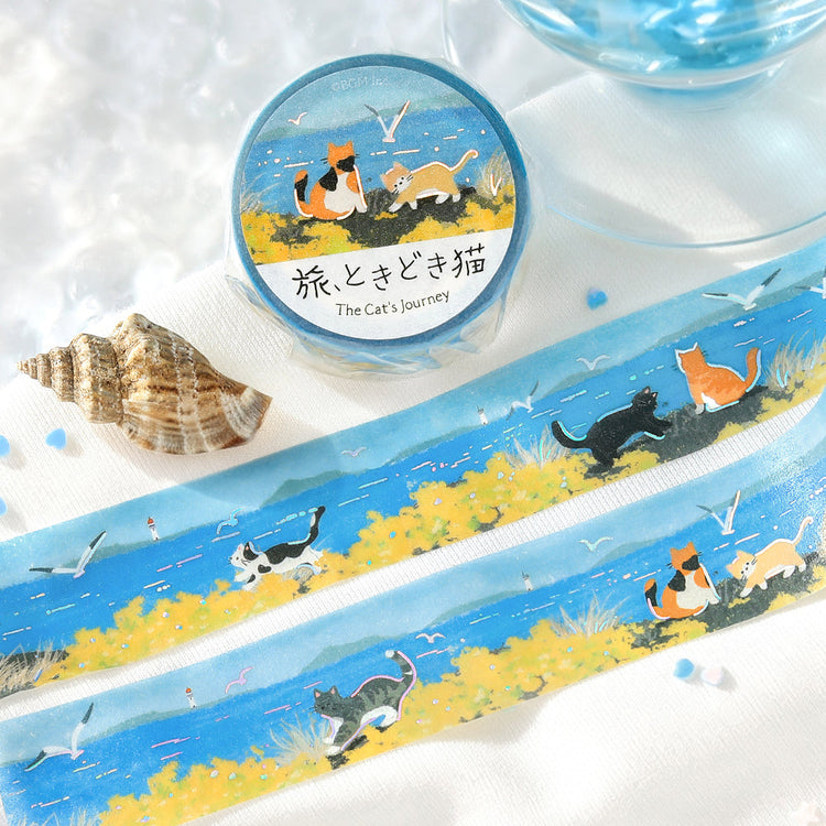 BGM Masking Tape Travels with Cats: Whispers of the Sea Breeze