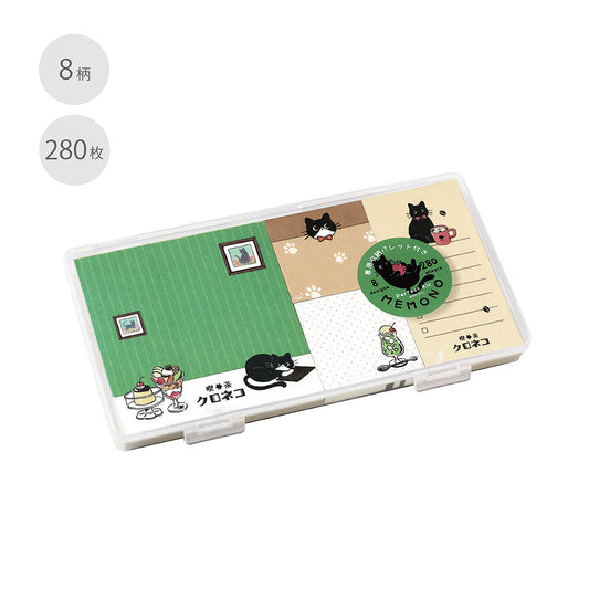 BGM Memo Seal Set: MEMONO — Café Kuroneko — sheet front