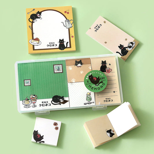 BGM Memo Seal Set: MEMONO — Café Kuroneko — sticker detail