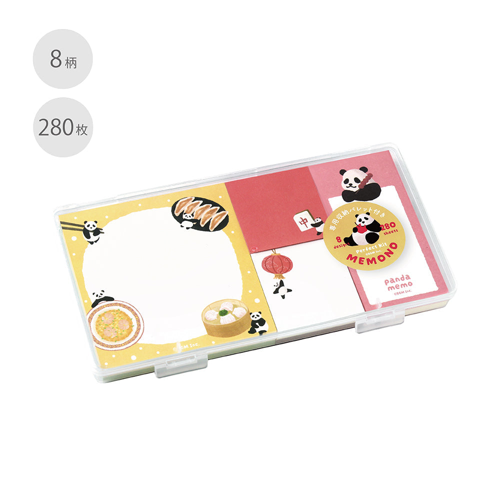 BGM Memo Seal Set: MEMONO — Panda Days — sheet front