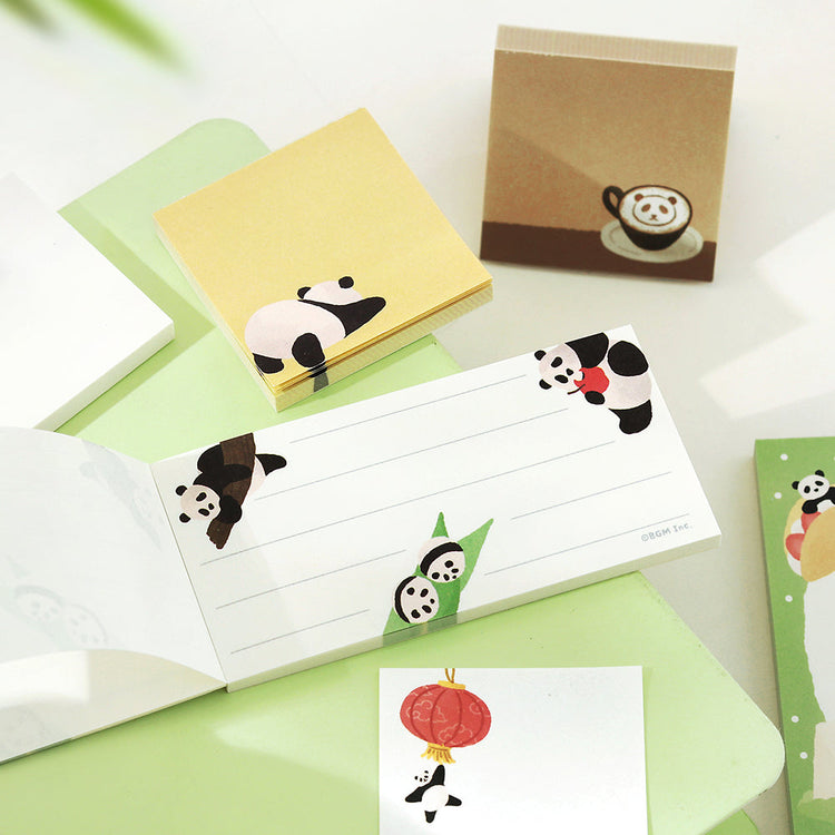 BGM Memo Seal Set: MEMONO — Panda Days — close-up