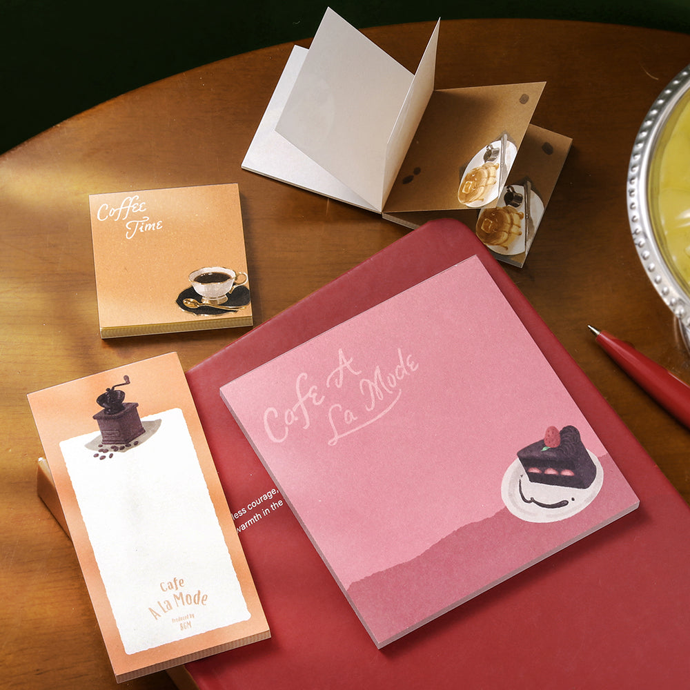 BGM Memo Seal Set: MEMONO — Café à la Mode vol.2 — close-up