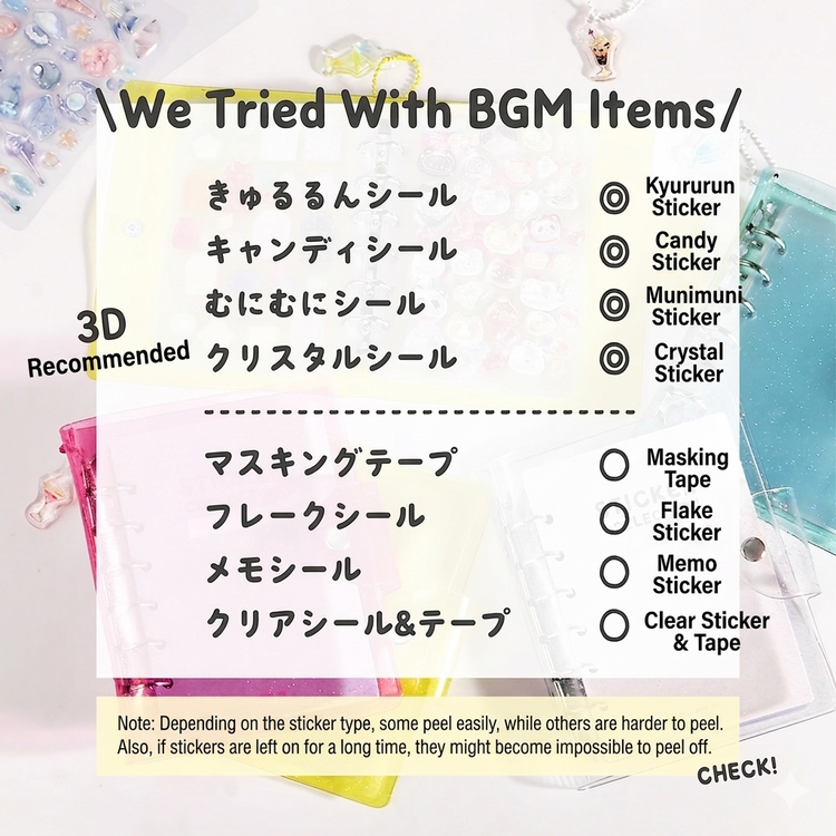BGM Notebook-Style Sticker Book — A6 Glitter Light Blue — sheet front