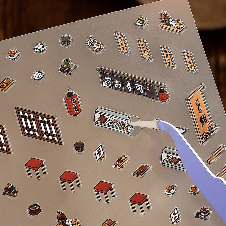 BGM Seat Seal — Sushi Shop — sticker detail