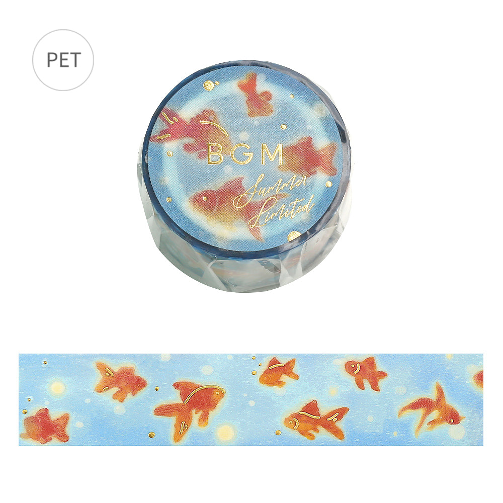 BGM Summer Limited Edition Clear Tape — Fluttering Goldfish — roll front