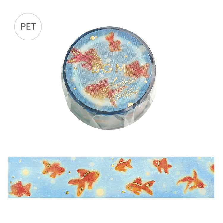 BGM Summer Limited Edition Clear Tape — Fluttering Goldfish — roll front