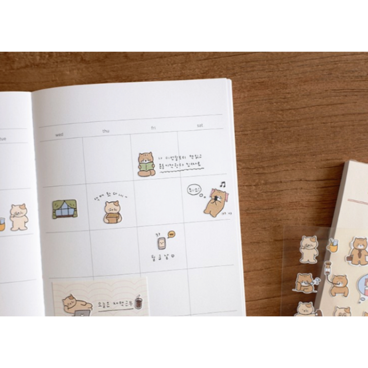 Suatelier Daily Deco Sticker — goyomi & goyami — applied in a journal