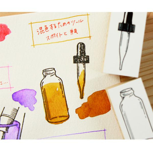 Sanby Ink Biyori Stamp (Pipette) — stamp front