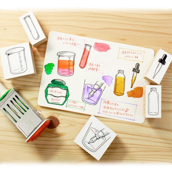 Sanby Ink Biyori Stamp (Pipette) — with packaging