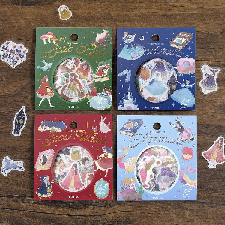 BGM Foil Stamping Flake Seal: Fairy Tale — Snow White — applied in a journal