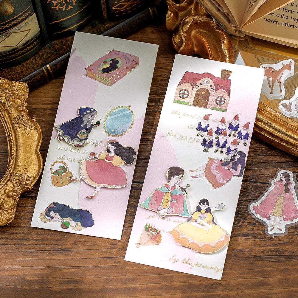 BGM Foil Stamping Flake Seal: Fairy Tale — Snow White — flat lay