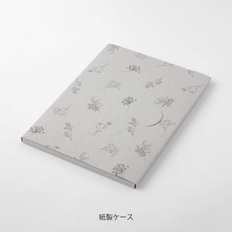 Midori Letter Set Flower Color Washi Paper — Yellow — angle view