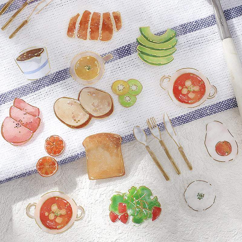 BGM Foil Stamping Clear Seal: Food Diary — One Plate — close-up