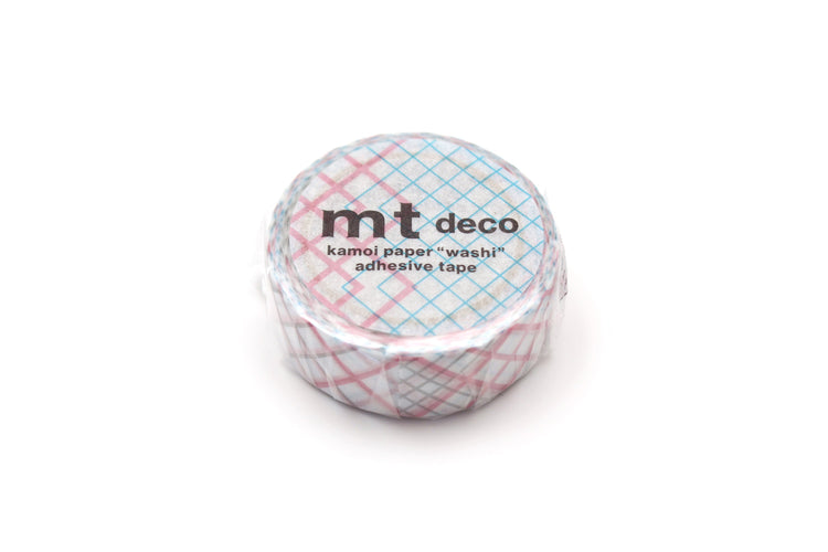 mt 1P Washi Tape — Multi Cross — rolled out on paper