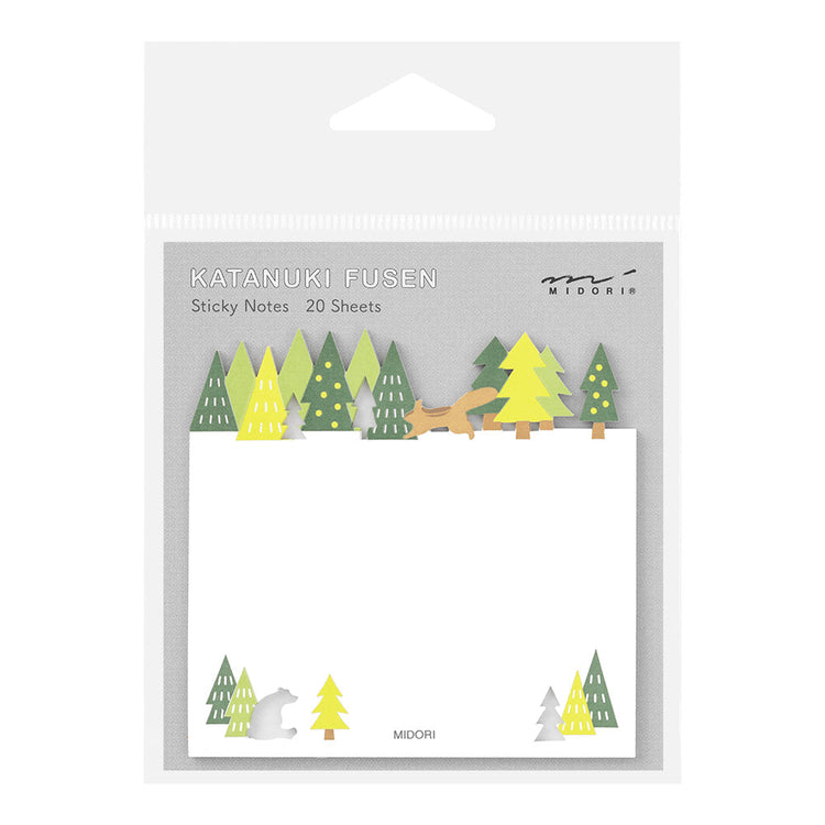 Midori Sticky Notes Die-Cutting — Forest — front view