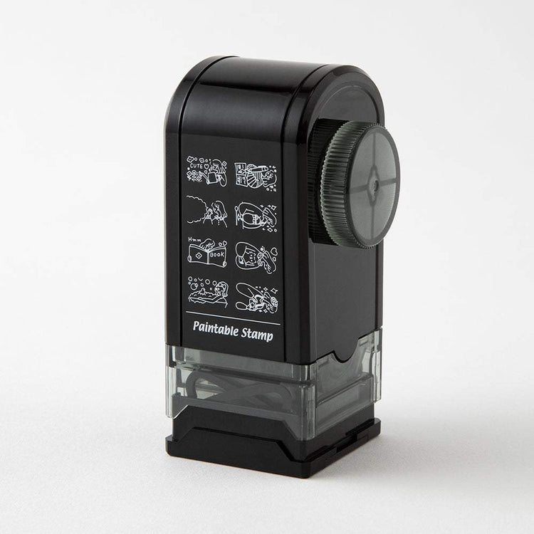 Midori Paintable Rotating Stamp Dial — Life — with packaging
