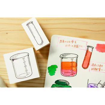 Sanby Ink Biyori Stamp (Chemistry Set) — stamped impression