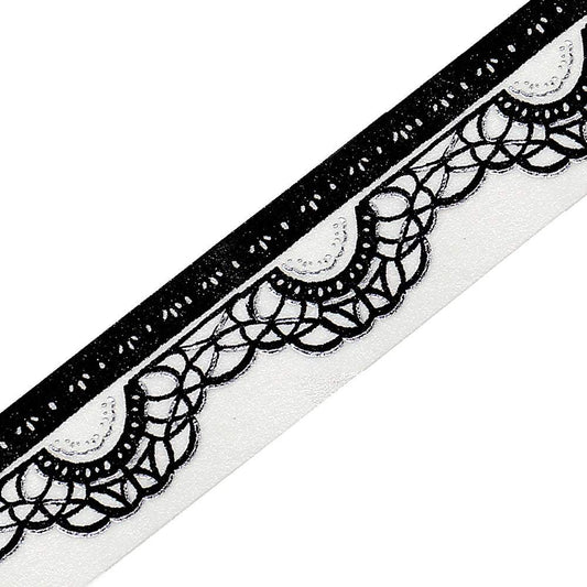 BGM Foil Stamping Masking Tape: Monotone — Lace — pattern detail