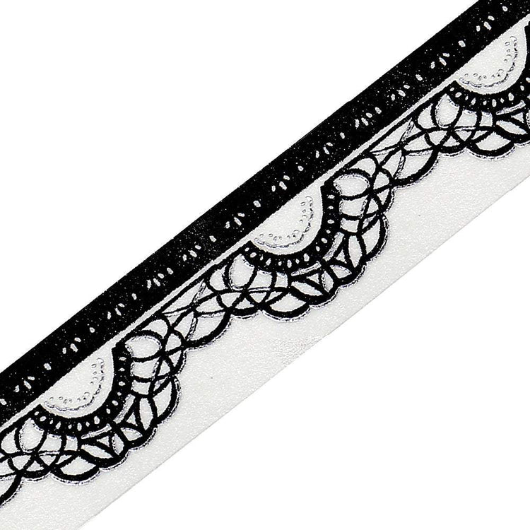 BGM Foil Stamping Masking Tape: Monotone — Lace — pattern detail