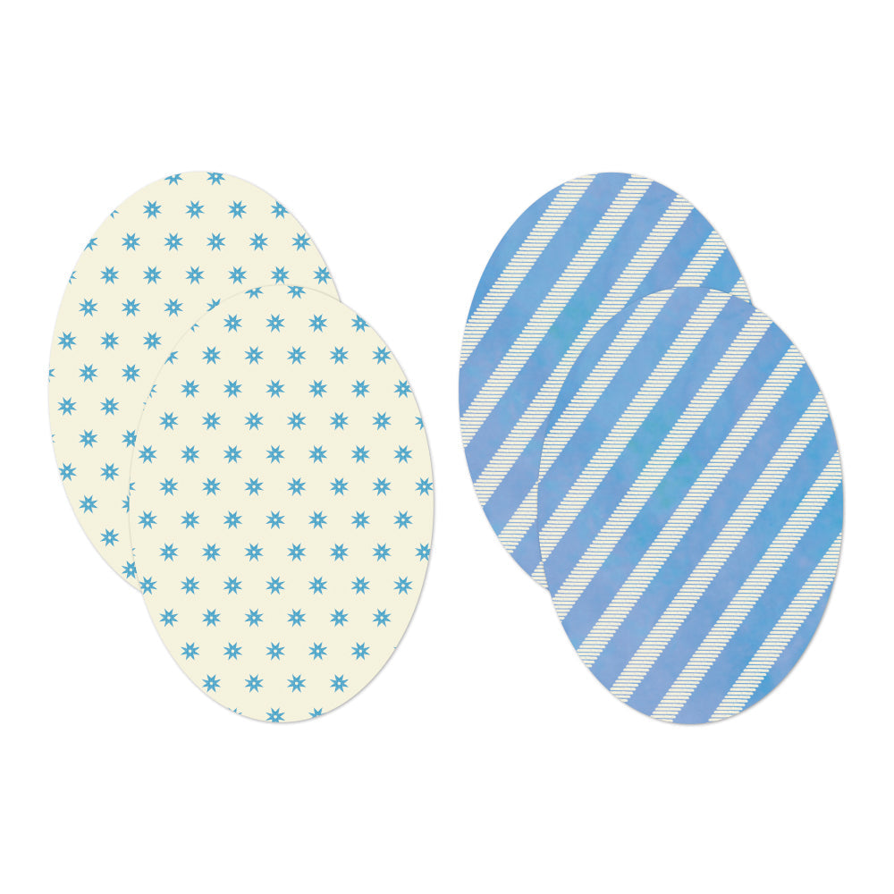 Midori Yuka Takamaru Decoration Stickers — Light Blue — close-up