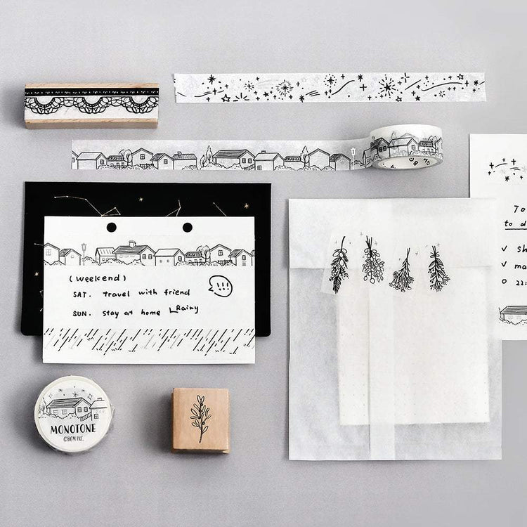 BGM Foil Stamping Masking Tape: Monotone — Swag — roll side view