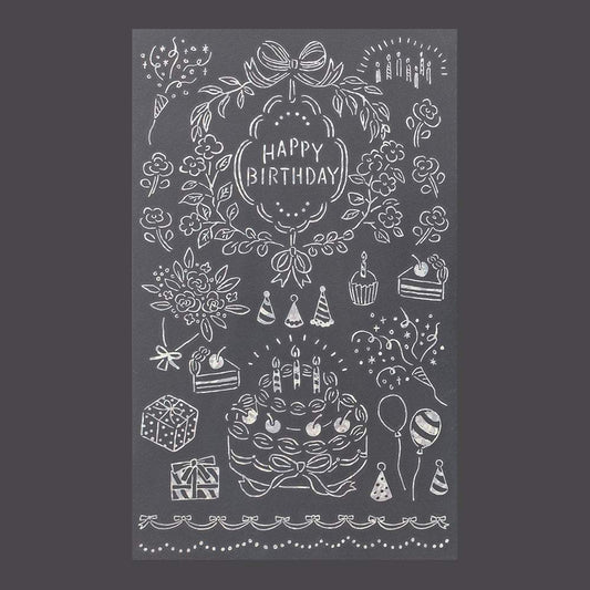 Midori Foil Transfer Sticker for Decoration — Birthday — sticker detail