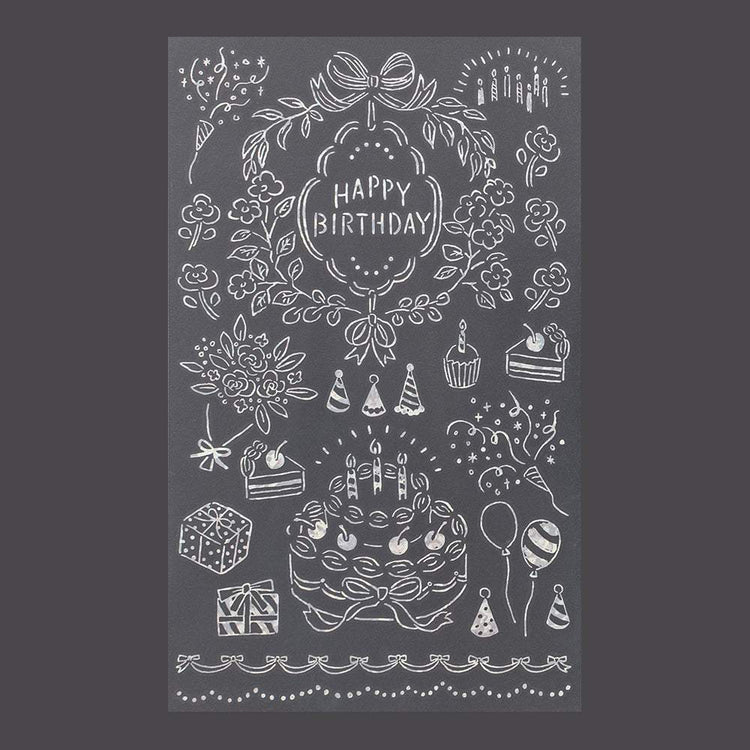 Midori Foil Transfer Sticker for Decoration — Birthday — sticker detail