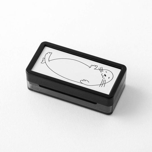 Midori Pre-inked Paintable Stamp <Half Size> — Seal — stamped impression