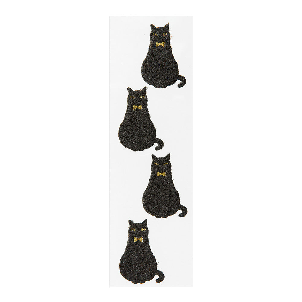 Midori Letter Set with Stickers — Black Cat — flat lay