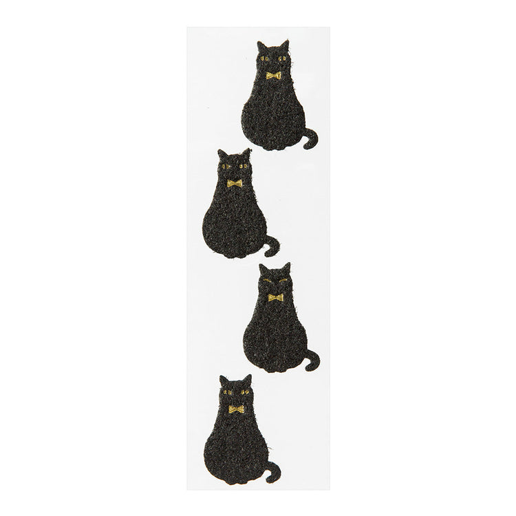 Midori Letter Set with Stickers — Black Cat — flat lay
