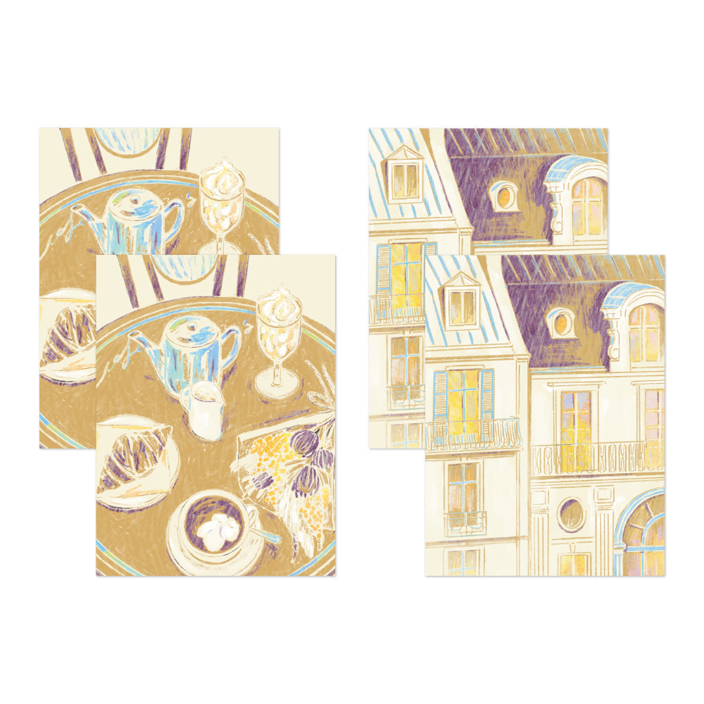 Midori Yuka Takamaru Decoration Stickers — Beige — with packaging