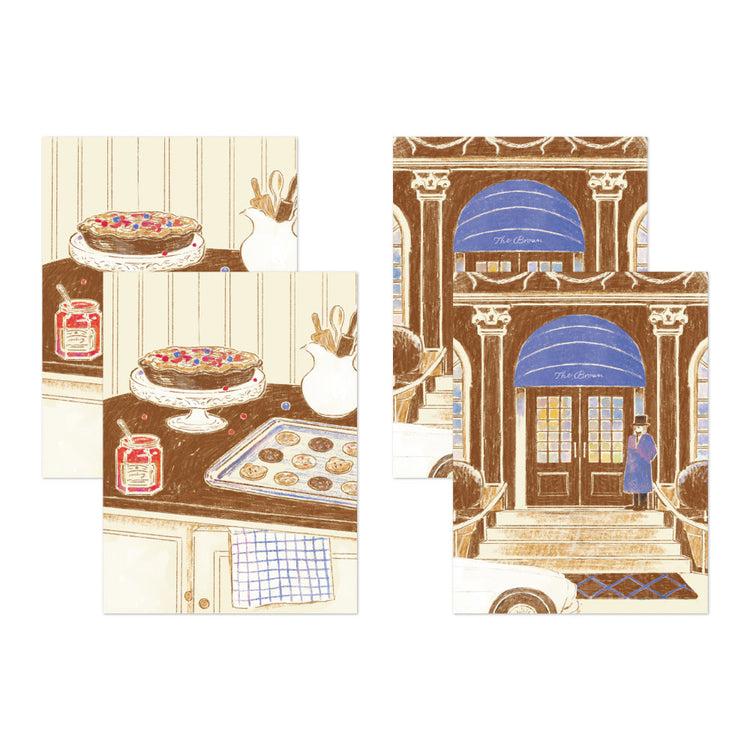 Midori Yuka Takamaru Decoration Stickers — Brown — with packaging