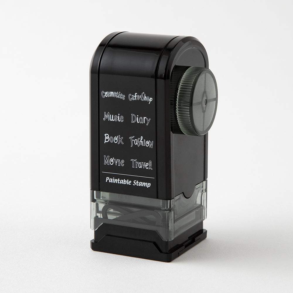Midori Paintable Rotating Stamp Dial — Title — with packaging
