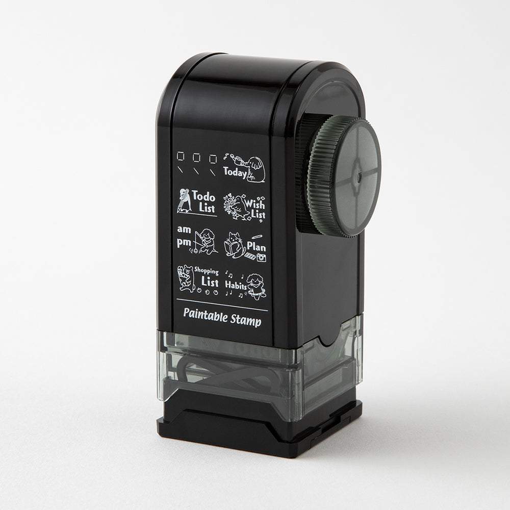 Midori Paintable Rotating Stamp Dial — List — with packaging