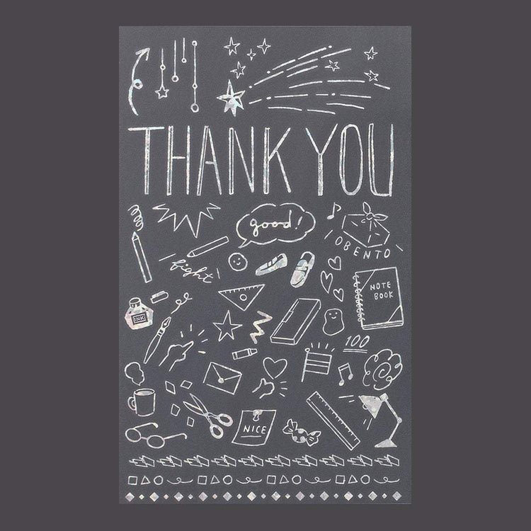 Midori Foil Transfer Sticker for Decoration — Thank You School — sticker detail