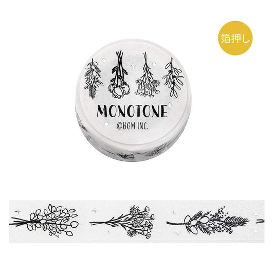 BGM Foil Stamping Masking Tape: Monotone — Swag — roll front