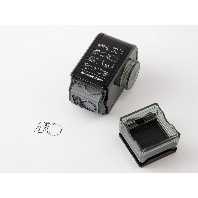 Midori Paintable Rotating Stamp Dial — Speech Bubble — close-up of design