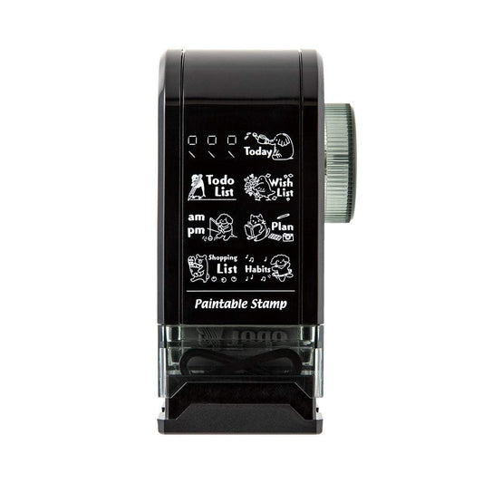 Midori Paintable Rotating Stamp Dial — List — stamped impression
